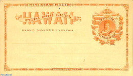 Hawaii 1882 Postcard 1c Orange, Unused Postal Stationary - Hawaï