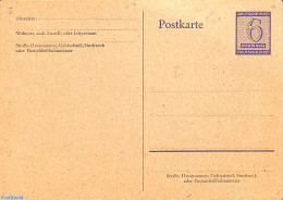Germany, DDR 1945 Postcard 6pf, Unused Postal Stationary - Brieven En Documenten