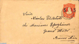 Argentina 1890 Envelope 5c On 8c , Used Postal Stationary - Storia Postale