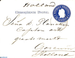 Argentina 1901 Envelope 15c To Holland, Used Postal Stationary - Brieven En Documenten