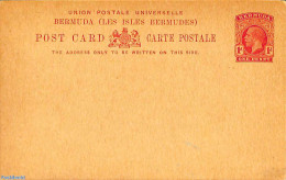 Bermuda 1912 Postcard 1d, Unused Postal Stationary - Bermudes