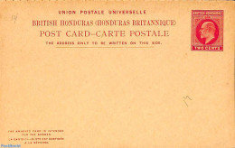 Belize/British Honduras 1902 Reply Paid Postcard TWO/TWO C., Unused Postal Stationary - Honduras Británica (...-1970)