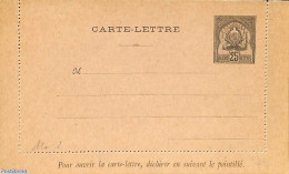 Tunisia 1888 Card Letter 25c, Unused Postal Stationary - Tunisie (1956-...)