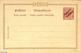 Morocco 1899 Postcard 10pf, Unused Postal Stationary - Autres & Non Classés