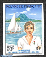 French Polynesia 1975 A. Gerbault 1v, Imperforated, Mint NH, Sailing - Ships And Boats - Nuevos