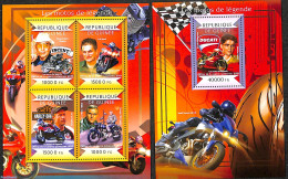 Guinea, Republic 2015 Motor Legends 2 S/s, Mint NH, Transport - Motorcycles - Motorbikes