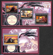 Guinea, Republic 2012 American Motorcycles 2 S/s, Mint NH, Transport - Motorcycles - Motorbikes