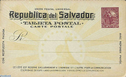 El Salvador 1894 Reply Paid Postcard 3/3c, Unused Postal Stationary - Salvador