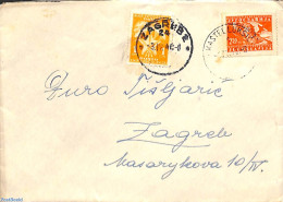 Yugoslavia 1948 Letter From KASTEL LUKSIO To Zagreb With Postage Due , Postal History - Brieven En Documenten