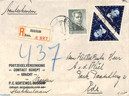 Netherlands 1936 Registered Letter From Bussum To Ede, Postal History - Cartas & Documentos