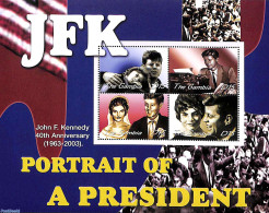 Gambia 2002 John F. Kennedy 4v M/s, Mint NH, History - American Presidents - Gambie (...-1964)