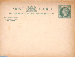 Great Britain 1901 Reply Paid Postcard HALF PENNY/HALF PENNY, Unused Postal Stationary - Otros & Sin Clasificación