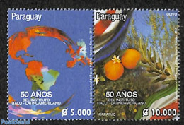 Paraguay 2018 Latin American Institute 2v [:], Mint NH, Nature - Various - Fruit - Maps - Frutas