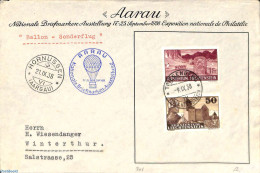 Liechtenstein 1938 Balloon Flight Cover, Postal History, Balloons - Brieven En Documenten