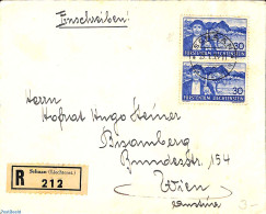 Liechtenstein 1938 Registered Letter From SCHAAN To Vienna, Postal History - Covers & Documents