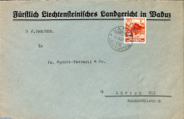 Liechtenstein 1939 Official Mail With Mi.No. D22a, Postal History - Briefe U. Dokumente