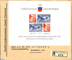 Liechtenstein 1936 Postal Museum S/s, First Day Of Issue 24 X 36, First Day Cover - Cartas & Documentos