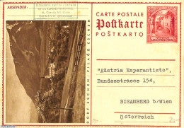 Liechtenstein 1931 Ill. Postcard 20Rp, Dorf Eschen, Sent To Vienna But No Postmark, Used Postal Stationary - Brieven En Documenten