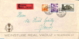 Liechtenstein 1937 Express Mail To Glarus, Postal History, Nature - Wine & Winery - Brieven En Documenten