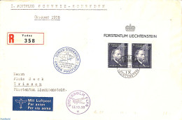 Liechtenstein 1938 First Flight Zürich-Stockholm, Postal History, Transport - Aircraft & Aviation - Cartas & Documentos