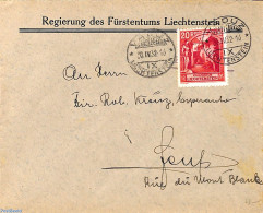 Liechtenstein 1932 Letter To Geneva With Mi.No. 97B (perf. 11.5), Postal History - Briefe U. Dokumente