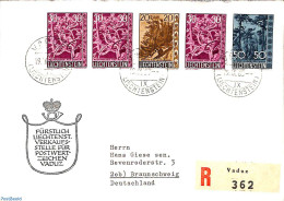 Liechtenstein 1960 Trees, First Day Of Issue (19 IX 60), First Day Cover, Trees & Forests - Briefe U. Dokumente