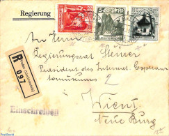 Liechtenstein 1931 Registered Letter To Vienna, Postal History - Lettres & Documents