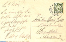 Liechtenstein 1928 Postcard  With 10Rp. Stamp, Postal History - Brieven En Documenten