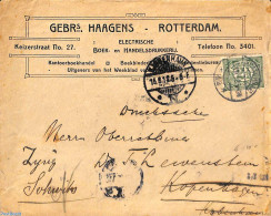 Netherlands 1912 Letter To Copenhagen, Forwarded To Zuerich, Postal History - Lettres & Documents