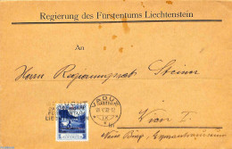 Liechtenstein 1932 Official Mail With Mi.No. D4B (perf. 11.5), Postal History - Briefe U. Dokumente