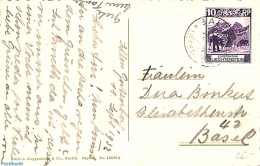 Liechtenstein 1932 Postcard With Mi. No. 96A (perf. 10.5), Postal History, Cattle - Brieven En Documenten
