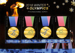 Saint Vincent 2018 Winter Olympics 4v, M/s, Mint NH, Sport - Olympic Winter Games - St.Vincent (1979-...)