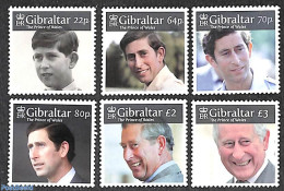 Gibraltar 2018 Prince Charles 70th Birthday 6v, Mint NH, History - Kings & Queens (Royalty) - Familles Royales