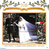 Grenada 2018 Prince Harry And Meghan Markle Wedding S/s, Mint NH, History - Kings & Queens (Royalty) - Familles Royales