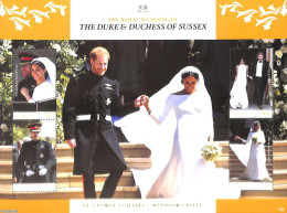 Guyana 2018 Prince Harry And Meghan Markle Wedding 4v M/s, Mint NH, History - Kings & Queens (Royalty) - Königshäuser, Adel