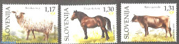 Slovenia 2018 Farm Animals 3v, Mint NH, Nature - Animals (others & Mixed) - Cattle - Horses - Slovénie