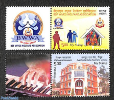 India 2018 Stamps With Personal Tabs 2v (pictures On Tabs May Vary), Mint NH, Art - Museums - Nuovi