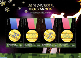 Saint Vincent 2018 Olympic Winter Games 4v M/s, Mint NH, Sport - Olympic Winter Games - St.Vincent (1979-...)