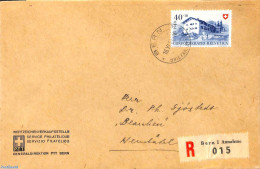 Switzerland 1949 Registered Letter To Neuchatel, Postal History - Cartas & Documentos