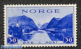 Norway 1938 30o, With WM,  Stamp Out Of Set, Mint NH - Unused Stamps