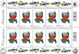 Austria 2018 Wine Regions, Weststeiermark M/s, Mint NH, Nature - Wine & Winery - Art - Castles & Fortifications - Unused Stamps