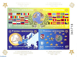 Bosnia Herzegovina 2005 50 Years Europa Stamps S/s, Imperforated, Mint NH, History - Various - Europa Hang-on Issues -.. - Europäischer Gedanke