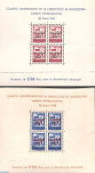 Spain 1943 Barcelona Fund, Christmas 2 S/s, Mint NH, Religion - Christmas - Unused Stamps