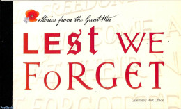 Guernsey 2018 Lest We Forget, Prestige Booklet, Mint NH, Stamp Booklets - World War I - Sin Clasificación