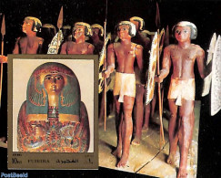 Fujeira 1972 Old Egyptian Art S/s, Imperforated, Mint NH, History - Archaeology - Archäologie