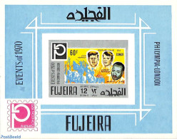 Fujeira 1970 Philympia London S/s, Imperforated, Mint NH, American Presidents - Philately - Stamps On Stamps - Postzegels Op Postzegels