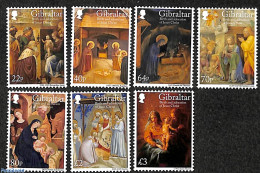 Gibraltar 2018 Christmas 7v, Mint NH, Religion - Christmas - Art - Paintings - Christmas