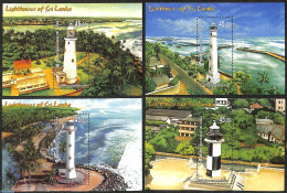 Sri Lanka (Ceylon) 2018 Lighthouses 4 S/s, Mint NH, Various - Lighthouses & Safety At Sea - Vuurtorens
