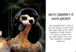 Guyana 2018 Mammals Of South America S/s, Mint NH, Nature - Animals (others & Mixed) - Wild Mammals - Guyana (1966-...)