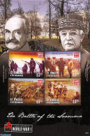 Saint Vincent 2015 The Battle Of The Somme 4v M/s, Mint NH, History - World War I - Guerre Mondiale (Première)